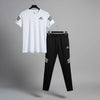 Men's New Look Trendy Logo Printed Track Suit 2Pcs Slim Fit