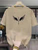 Men's Black Wings Printed Dri Fit T-Shirt Round Neck