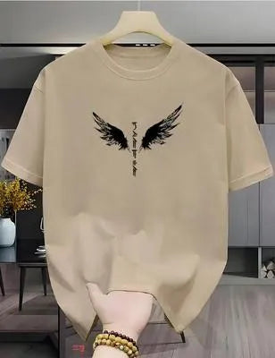 Men's Black Wings Printed Dri Fit T-Shirt Round Neck