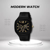 Modern Black Analog Watch for Men Stylish Minimal