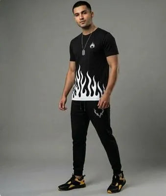 Men's Lion Printed Track Suit 2026 Polyester Gym Wear