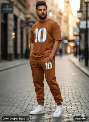 Men Printed Track Suit Copper 10 Design S-XL Stylish Wear