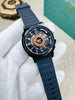Black Rubber Strap Mens Watch Modern Stylish Design
