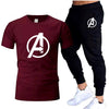 Black Men Round Neck Tracksuit Half Sleeve Gym Wear