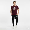 Black Men Round Neck Tracksuit Half Sleeve Gym Wear