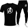 Black Men Round Neck Tracksuit Half Sleeve Gym Wear