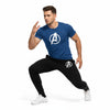 Black Men Round Neck Tracksuit Half Sleeve Gym Wear