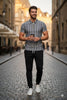 Grey Jersey Track Suit Men 2Pcs Slim Fit Casual Wear