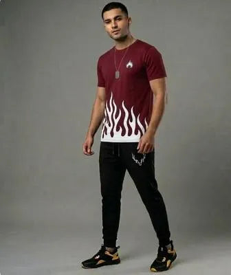 Men's Lion Printed Track Suit 2026 Polyester Gym Wear