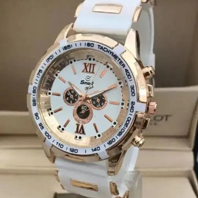 Mens Black Rubber Chronograph Watch Imported Quality