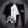 Men's Black Flame Printed Track Suit 2Pcs Slim Fit Summer Wear