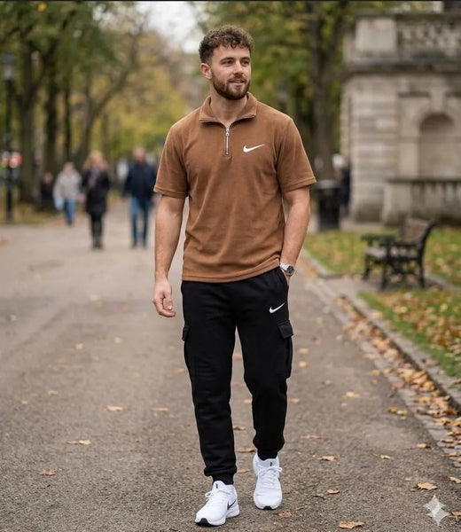 Men Dri Fit Printed Track Suit 2 Pcs Set