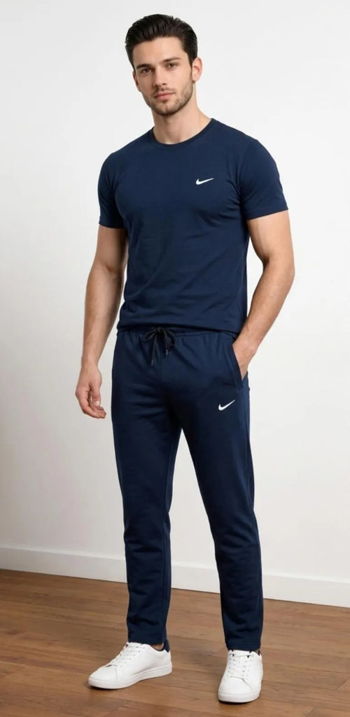 Men Blended Jersey Embroidered Track Suit 2 Pcs