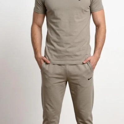 Men Blended Jersey Embroidered Track Suit 2 Pcs
