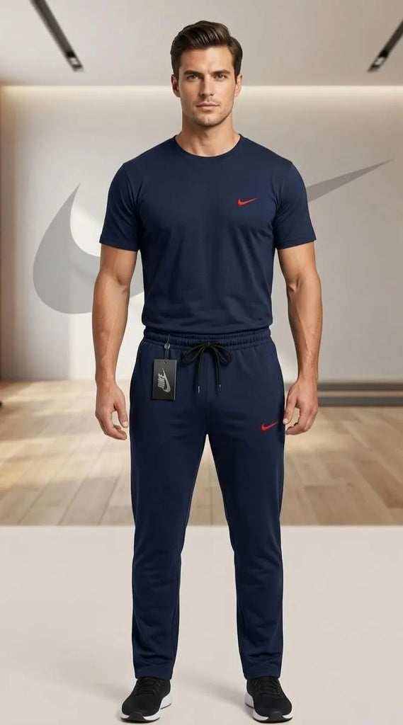 Men Blended Jersey Embroidered Track Suit 2 Pcs