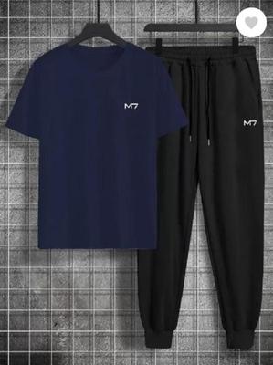 Unisex White Black Printed Track Suit 2 Pcs Wear