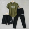 Men Audi Logo 3-Piece Maroon Summer Tracksuit