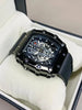 Black Skeleton Chronograph Watch Men Luxury Stylish