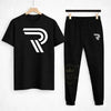 Men Maroon R Logo Cotton Track Suit Set Slim Fit Casual Wear