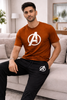 Men Avengers Logo Track Suit Blue Black 2Pcs Set