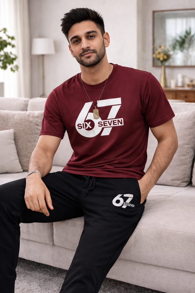 Men Brown Printed Track Suit 2 Piece XL to 2XL