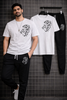 Mens Lion Printed Track Suit 2026 Polyester Gym Wear