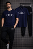 Men Audi Logo Track Suit Maroon Black XL Casual Wear