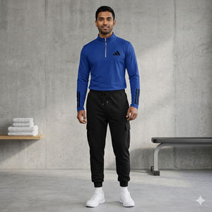 Men Dri Fit Zipper Track Suit 2 Pcs Sportswear